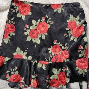Floral Mini Skirt